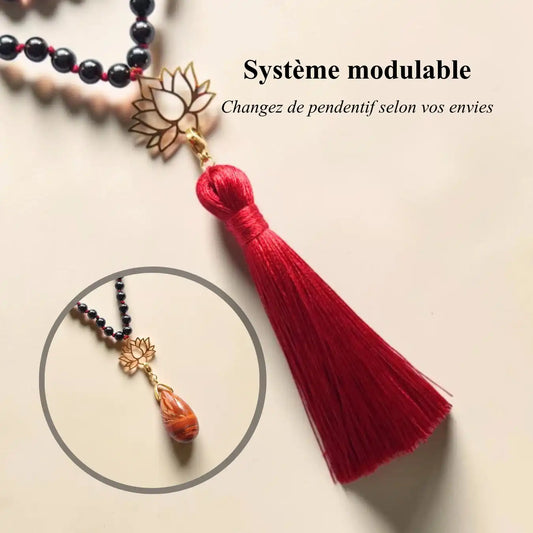 Mala Grenat avec pendentif Modulable