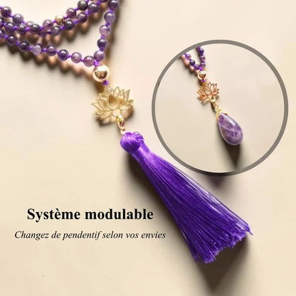 Mala Améthyste avec pendentif Modulable