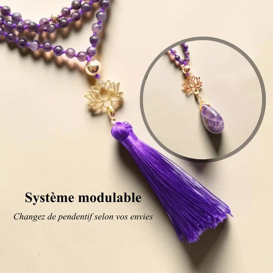 Mala Améthyste avec pendentif Modulable