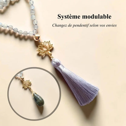 Mala Labradorite avec pierres naturelles authentiques