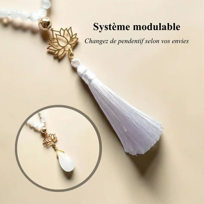 Mala Sélenite avec pendentif Modulable
