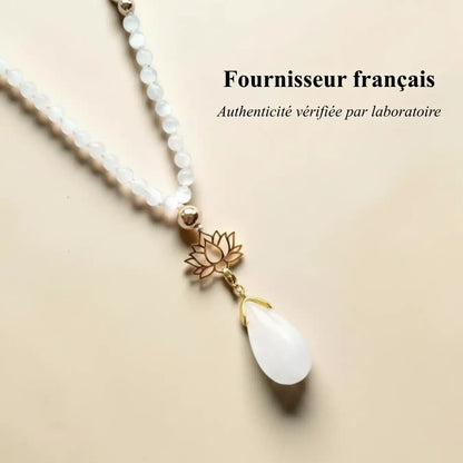 Mala Sélenite avec pierres naturelles authentiques